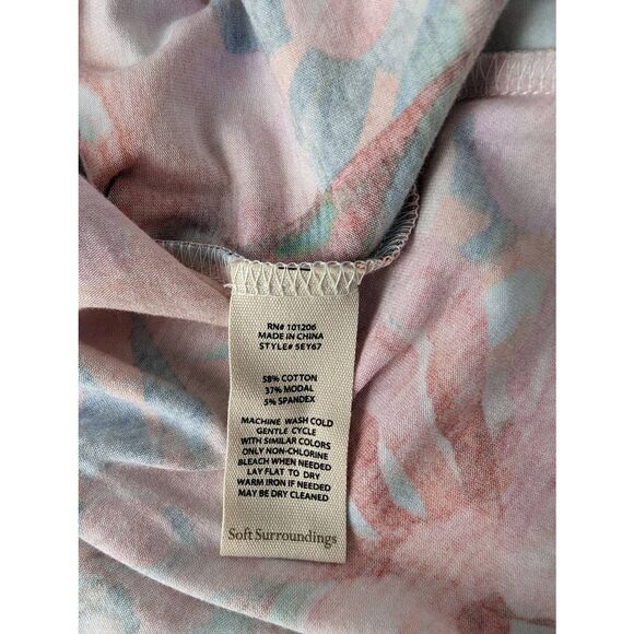 Soft Surrounding Dress Floral Jardin Faux Wrap Maxi‎ 3/4 Sleeve Plus size 3X NWT - Picture 8 of 11